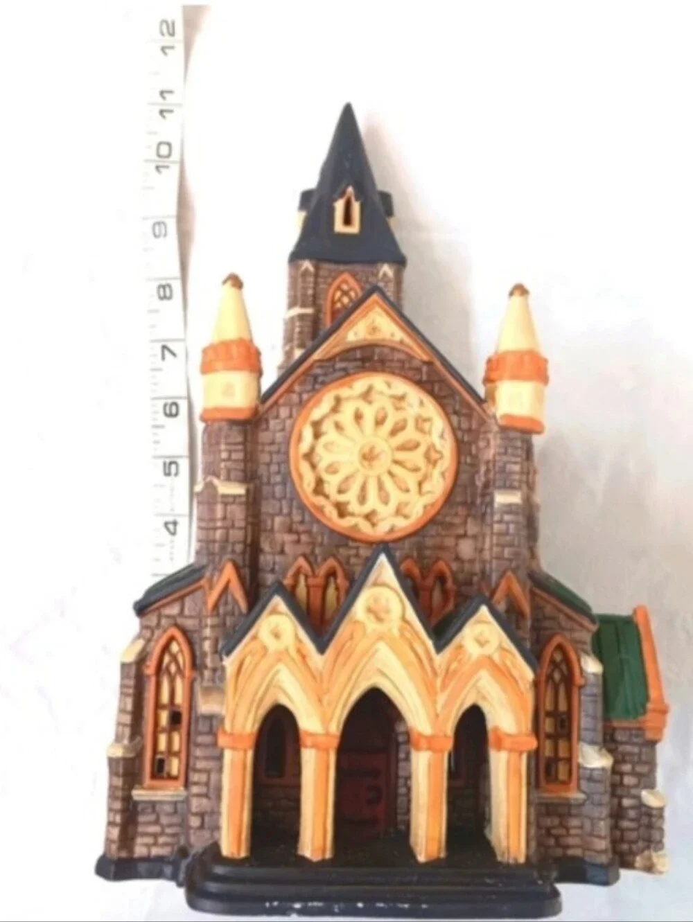 Vintage Holiday Time Village Lighted Church | EUC
